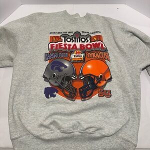Vintage 1997 Tostitos Fiesta Bowl Sweatshirt Kansas State vs Syracuse XL USA